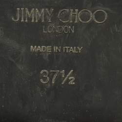Jimmy Choo Black Leather Hatcher Combat Boots Size 37.5