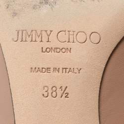 Pre Owned Jimmy Choo Beige Leather Romy Pumps Size 38.5