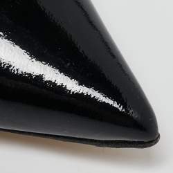 Jimmy Choo Black Patent Leather Anouk Pointed Toe Pumps Size 38