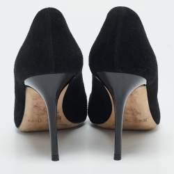 Jimmy Choo Black Suede Love Pointed Toe Pumps Size 39.5