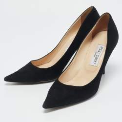 Jimmy Choo Black Suede Love Pointed Toe Pumps Size 39.5