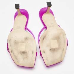 Jimmy Choo Pink Satin Maelie Thong Sandals Size 39.5