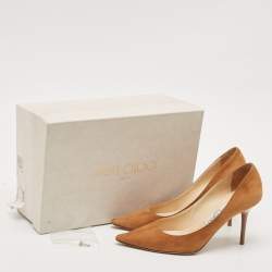 Jimmy Choo Tan Suede Agnes Pumps Size 37