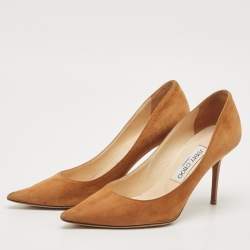 Jimmy Choo Tan Suede Agnes Pumps Size 37