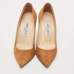 Jimmy Choo Tan Suede Agnes Pumps Size 37