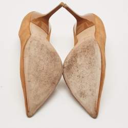 Jimmy Choo Tan Suede Agnes Pumps Size 37