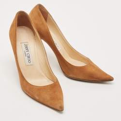 Jimmy Choo Tan Suede Agnes Pumps Size 37