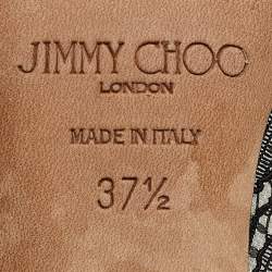 Jimmy Choo Black Lace Love Pointed Toe Pumps Size 37.5