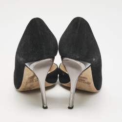 Pre Owned Jimmy Choo Black Suede Dorsay Pumps Size 39