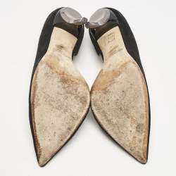 Pre Owned Jimmy Choo Black Suede Dorsay Pumps Size 39