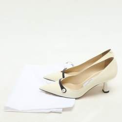 Jimmy Choo White Patent Leather Rosalie Pumps Size 34