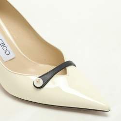 Jimmy Choo White Patent Leather Rosalie Pumps Size 34