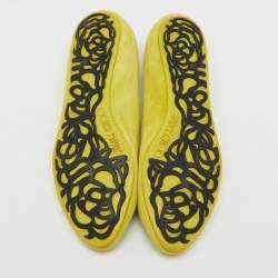 Jimmy Choo Yellow Suede Wray Ballet Flats Size 37