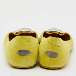 Jimmy Choo Yellow Suede Wray Ballet Flats Size 37