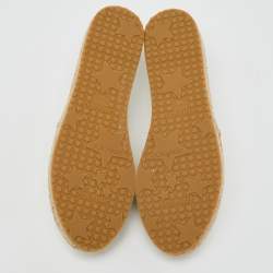 Jimmy Choo Off White Leather Dawn Espadrille Slip On Sneakers Size 38