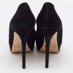 Jimmy Choo Black Suede Alex Platform Pumps Size 38