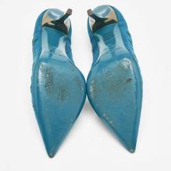Jimmy Choo Blue Suede Ziri Cutout Pumps Size 38