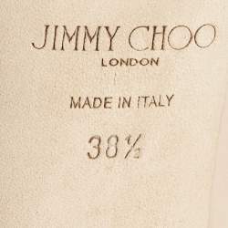 Jimmy Choo Beige Patent Leather Romy Pumps Size 38.5