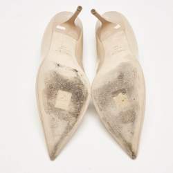 Jimmy Choo Beige Patent Leather Romy Pumps Size 38.5