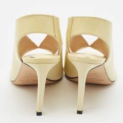 Jimmy Choo Cream Leather Shar Slingback Pumps Size 36.5