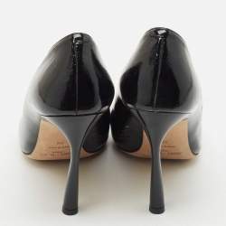 Pre Owned Jimmy Choo Black Patent Leather Square Toe Pumps Size 39