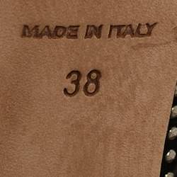 Pre Owned Jimmy Choo Black Suede Maya Studded Pumps Size 38