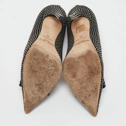 Pre Owned Jimmy Choo Black Suede Maya Studded Pumps Size 38