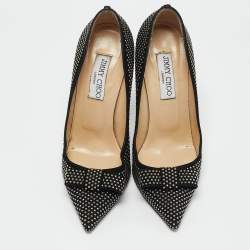 Pre Owned Jimmy Choo Black Suede Maya Studded Pumps Size 38