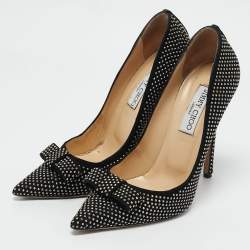 Pre Owned Jimmy Choo Black Suede Maya Studded Pumps Size 38