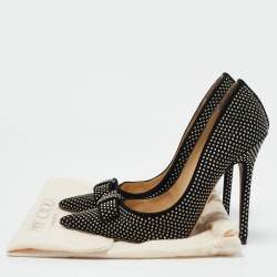 Pre Owned Jimmy Choo Black Suede Maya Studded Pumps Size 38