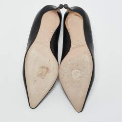 Jimmy Choo Black Leather Romy Pointed Toe Pumps Size 39
