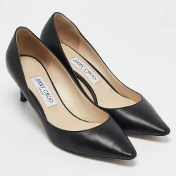 Jimmy Choo Black Leather Romy Pointed Toe Pumps Size 39