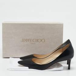 Jimmy Choo Black Leather Romy Pointed Toe Pumps Size 39
