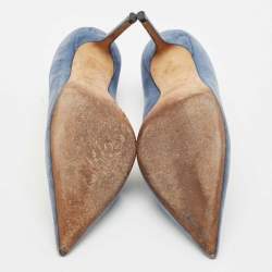 Jimmy Choo Blue Suede Love Pointed Toe Pumps Size 39