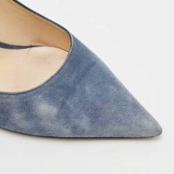 Jimmy Choo Blue Suede Love Pointed Toe Pumps Size 39