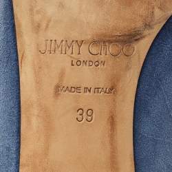 Jimmy Choo Blue Suede Love Pointed Toe Pumps Size 39