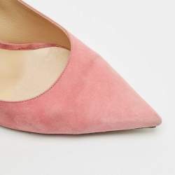 Jimmy Choo Pink Suede Love Pointed Toe Pumps Size 39.5