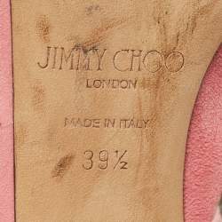 Jimmy Choo Pink Suede Love Pointed Toe Pumps Size 39.5