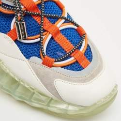Jimmy Choo Multicolor Leather and Mesh Diamond Trail Sneakers Size 37.5