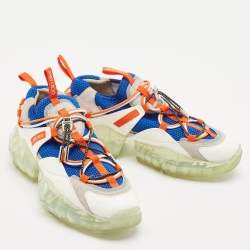 Jimmy Choo Multicolor Leather and Mesh Diamond Trail Sneakers Size 37.5