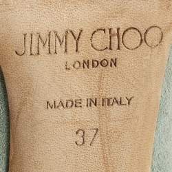 Jimmy Choo Light Blue Suede Romy Pumps Size 37