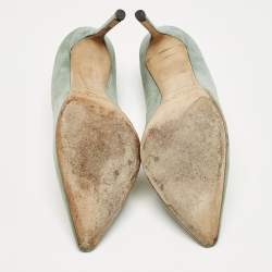 Jimmy Choo Light Blue Suede Romy Pumps Size 37