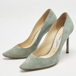 Jimmy Choo Light Blue Suede Romy Pumps Size 37
