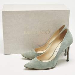 Jimmy Choo Light Blue Suede Romy Pumps Size 37
