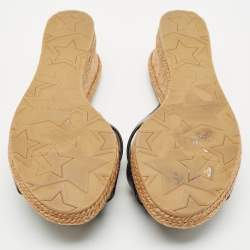 Pre Owned Jimmy Choo Black Leather Almer Wedge Sandals Size 40.5