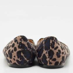 Jimmy Choo Black/Blue Calfhair Pointed Toe Ballet Flats Size 40.5