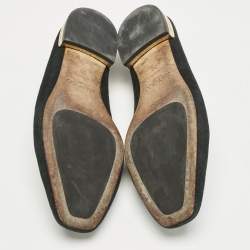 Pre Owned Jimmy Choo Black Suede Jaida Slip On Smoking Slippers Size 39