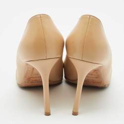 Jimmy Choo Beige Leather Romy Pointed Toe Pumps Size 40