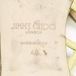 Jimmy Choo Green Leather sai Flat Sandals Size 40