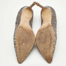 Jimmy Choo Grey/Beige Lace Romy Pumps Size 38.5